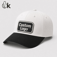 Topi Baseball 6 Panel Dua Warna OEM Terlaris Grosir Pola Embos Kustom Perlindungan UV Gorras untuk Aktivitas Luar Ruangan