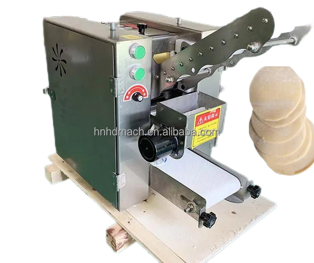 Small Tabletop Automatic Stainless Steel Motor Dumpling Skin Maker 60pcs/Min 110V/220V for Papad Momo Empanada Samosa Gyoza