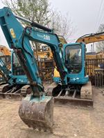 Miniexcavadora Kubota U20 U30 con giro de cola cero, orugas de goma, excavadora portátil con motor hidráulico, herramienta para zanjado de paisajes