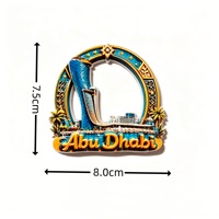 Aimant de réfrigérateur souvenir de voyage, architecture créative, tour inclinée Capital Gate, Abu Dhabi, Émirats arabes unis