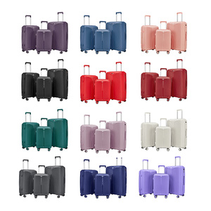 Juego de 3 Maletas Rígidas de PP para Negocios, con Candado TSA, Ruedas Giratorias, 20, 24 y 28 Pulgadas, Ligeras, Diseño Tejido Personalizado - Product Image 3