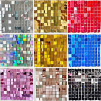 Nouveau Type système de clips de verrouillage panneau de paillettes de verrouillage événements de fête de mariage utiliser des panneaux de paillettes toile de fond murale scintillante