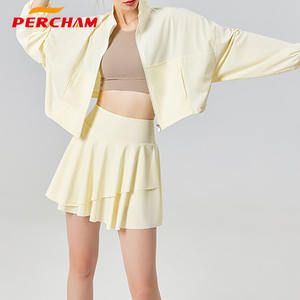 Высококачественная женская юбка для тенниса и гольфа с карманами, спандекс/нейлон, с логотипом спереди, термотрансферная печать, для тенниса и гольфа - Product Image 3