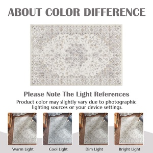 Alfombra Decorativa JINCHAN <span class=keywords><strong>LIMA</strong></span> Vintage con Diseño Floral, Lavable a Máquina, Resistente a las Manchas, <span class=keywords><strong>de</strong></span> Pelo Corto, Ultrafina y Antideslizante para Dormitorio - Product Image 6