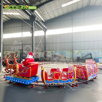 Train électrique pour enfants, train de Noël pour enfants, attraction de parc d'attractions