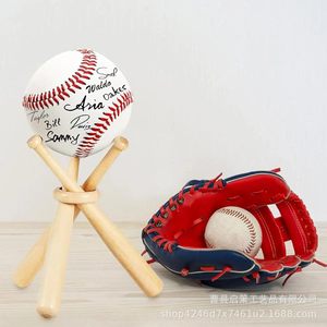 Soporte de exhibición de béisbol de madera maciza, mini soporte para bate, adorno de escritorio, juguete - Product Image 2