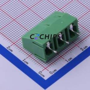 KF128-7.5-3P Screw Terminal Block Through hole Component (THT),P=7.5mm Connector 1x3P 7.5mm Green Through Hole - Product Image 2