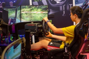 CAMMUS Simulateur de formation à la conduite automobile <span class=keywords><strong>Volant</strong></span> de course <span class=keywords><strong>Sim</strong></span> à entraînement direct et à pédale pour les jeux - Product Image 6