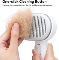 Brosse de toilettage ergonomique portable pour chiens et chats, poils démêlants doux, peigne de massage doux pour éliminer les poils morts, soin quotidien du pelage