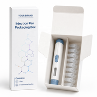 Boîtes d'emballage personnalisées écologiques pour stylos à injection, fermeture magnétique, matériaux recyclés, insert séparateur en carton ivoire, jetables