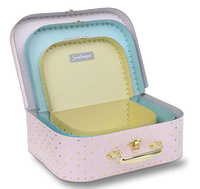 Valise imprimée fantaisie Design personnalisé Emballage de jouets en papier rigide Ensemble de boîtes-cadeaux vide pour vêtements et bébés