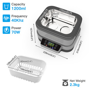 스카이멘 ODM 맞춤형 ZX-1200 1.2L 디지털 초음파 세척기 (치과 또는 의료 클리닉 수술기구용, 탈가스 기능 포함) - Product Image 6