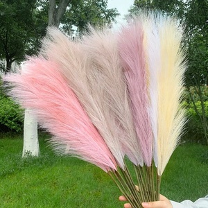 Grande herbe rose-clair artificielle de haute qualité naturelle de pampa pour la décoration à la <span class=keywords><strong>maison</strong></span> - Product Image 4