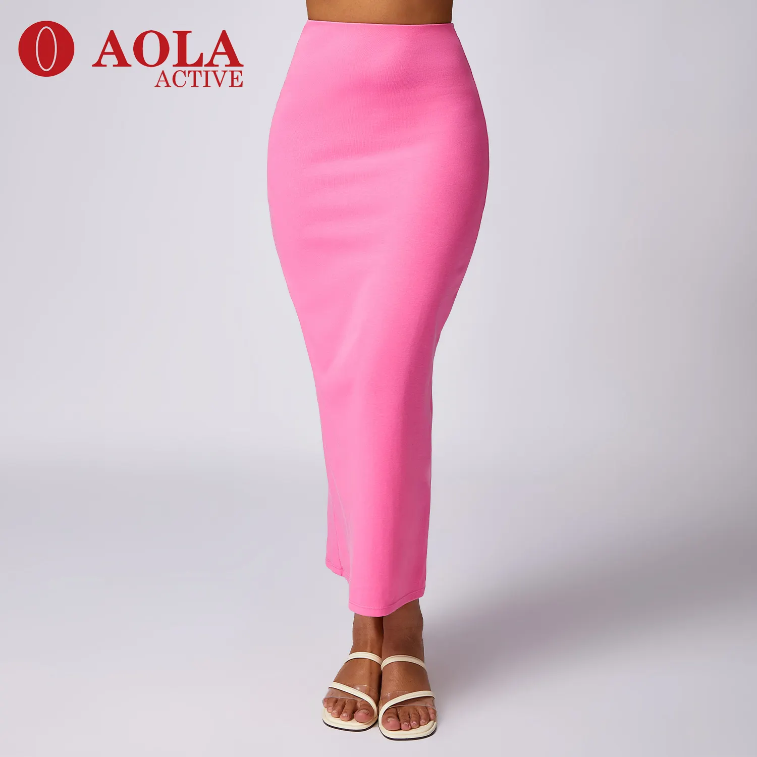 AOLA High Fanny pack hip skirt for women with slim casual skinny MIDI skirt