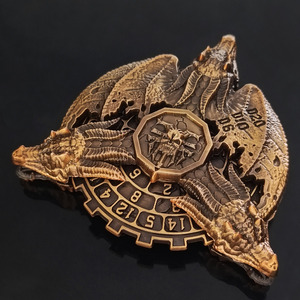 Kim loại DND đa diện xoay rồng xúc xắc RPG ngục tối & rồng bàn trò chơi kỳ nghỉ xúc xắc Quà Tặng coc kim loại Quay Bánh Xe xúc xắc - Product Image 5