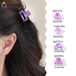 QIYUE Ensemble 6 pièces pour petites pinces à <span class=keywords><strong>cheveux</strong></span> en marbre-Barrettes à motif de <span class=keywords><strong>pierre</strong></span> naturelle pour femmes Petites pinces à <span class=keywords><strong>cheveux</strong></span> antidérapantes - Product Image 3