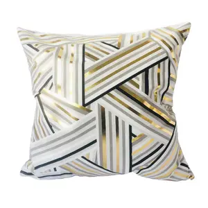 Großhandel geometrische Bronzing gedruckt gemütliche weiche Kissen bezüge Kissen bezüge Muscheln für Sofa Couch Bett Home Decor