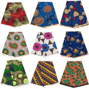 Tissu en polyester imprimé à la cire, tissu pour vêtements africains pour femmes, tissu pour robe de soirée, tissu Ankara Batik, vente en gros - Product Image 1
