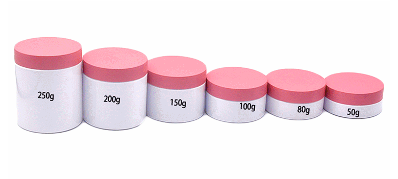 frosted pet plastic jar with bamboo wood lids