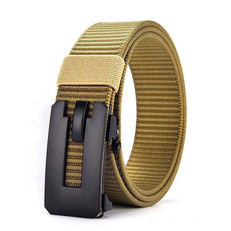 Custom High Quality Strap Automatic Buckle Nylon Belt Male Tactical Waist Belt Men Canvas Fabric Belts