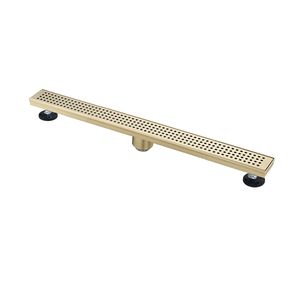 Desagüe lineal para ducha de 30 pulgadas con acabado cepillado y filtro para pelo, para baño y cocina, con inserción para azulejos - Product Image 1