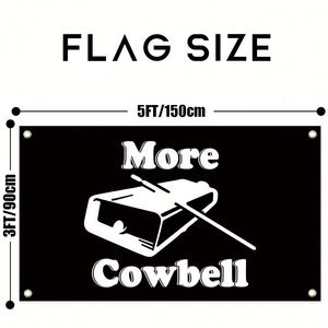 Tapiz Decorativo de Pared More Cowbell de 3x5 pies para Habitación, Dormitorio Universitario, Sala de Estar - Product Image 3