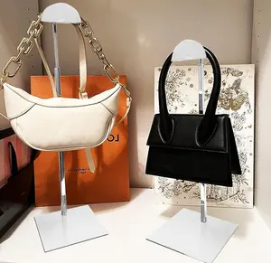 Retail Metal Holder With Adjustable Height Bag Display Racks Women Handbag Display Stand