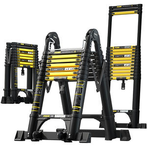 <span class=keywords><strong>Escalera</strong></span> Telescópica en A de Aleación de Aluminio Magdoli, <span class=keywords><strong>Escalera</strong></span> Plegable Multifuncional, <span class=keywords><strong>Escalera</strong></span> Elevadora con Unión de Bambú Antideslizante y Reforzada - Product Image 1