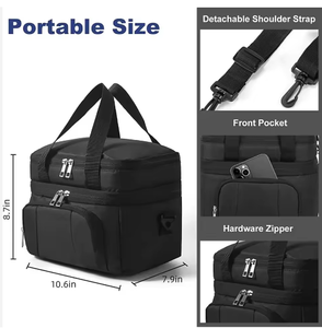 Sac isotherme portable en Oxford 600D avec logo personnalisé pour la conservation des aliments, boîte à lunch de cuisine, glacière de camping et bâtonnets glacés - Product Image 5
