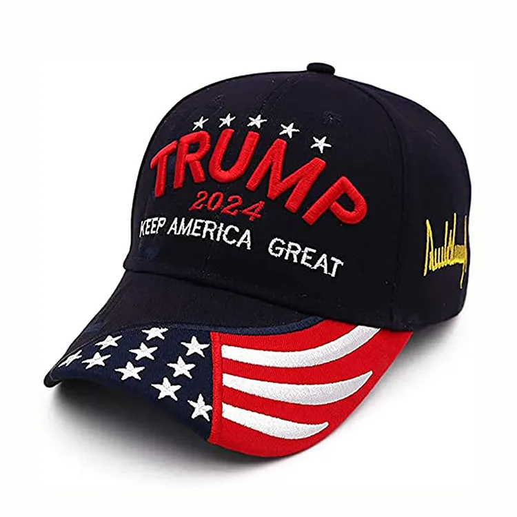ドナルドトランプ2024キャップテイクアメリカバック選挙キャップコットン素材刺Embroideryアメリカ国旗帽子