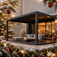 Pergola motorisée en aluminium à toit à lamelles, couverture de terrasse électrique pour jardin et patio