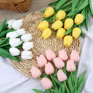 Mini tulipano fiore di simulazione mini bastone singolo bastone artificiale decorazione per la casa matrimonio bouquet