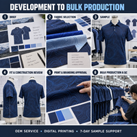 Polo de golf imprimé en gros pour hommes – T-shirt de sport à manches courtes en jersey polyester élasthanne avec col structuré pour clubs, équipes et tenues de villégiature