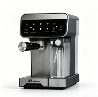 Anbolife - Cafetera Espresso Compacta de 19 Bares con Pantalla Táctil, Pre-infusión, Preparación Silenciosa, Espumador de Leche, Fabricación OEM ODM