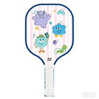 Raquette de pickleball pour enfants, motif dessin animé mignon, en bois de peuplier, épaisseur 11 mm, ensemble de raquettes de pickleball pour divertissement et sport parent-enfant
