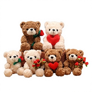 Wholesale of Valentine's Day Gifts Including Rose Bear Figurines Flower <strong>Hugs</strong> Teddy Bear <strong>Dolls</strong> Bear Cartoon Plush Toys - Product Image 1