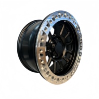 Jantes en aluminium forgé 6061-T6 S3-00067 noir brillant avec lèvre usinée, multi-rayons, True Beadlock, 17-20 pouces, PCD, ET, CB personnalisés