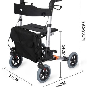 Déambulateur pliable DoSing 71X69X79.5Cm avec sac pour aide à la mobilité des personnes âgées - Product Image 1