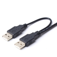 Cavo BAJEAL Dual USB 2.0 a SATA 7+15/22 Pin in Rame Puro Intrecciato PVC per HDD con Ricarica Rapida 3A, Adattatore 2.5in, 0.5m