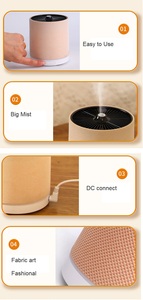 Диффузор эфирных масел, увлажнитель воздуха для ароматерапии, испаритель воздуха для комнаты, бежевый тканевый рассеиватель - Product Image 3