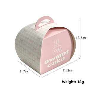 Caja Redonda Portátil Desechable de Papel para Hornear, para Empacar Alimentos, Pasteles en Rodajas y Galletas - Product Image 6
