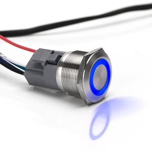 12mm 16mm 19mm 22mm 25mm 28mm 30mm Kim loại phẳng push button LED với kết nối tự đặt lại không thấm nước Nút Thiết bị chuyển mạch - Product Image 5