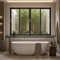 Modernes Aluminiumlegierungs-Schiebefenster mit Schalldämmung und optionalem Diamantgitter für Villen, Wohnzimmer, Hotels und Wohngebäude