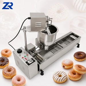 Máquina Profesional Automática de Alta Calidad para Hacer <span class=keywords><strong>Donuts</strong></span> Grandes Glaseados con 3 Moldes, Tipo Freidora, Económica - Product Image 1