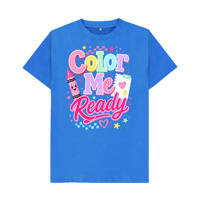 Nouveautés pour la rentrée scolaire : transferts thermocollants DTF avec motif « Color Me Ready » pour vêtements d'enfants.