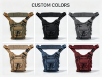 Sac de chasse tactique décontracté en polyester avec fermeture éclair, sacoche de cuisse multifonctionnelle pour la randonnée en extérieur pour hommes