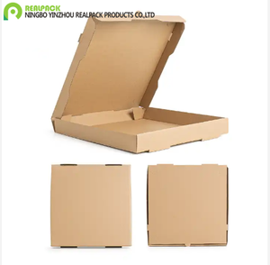 Kotak Pizza kelas makanan kardus kertas bergelombang dengan logo merek kustom untuk kemasan Pizza wadah makanan ramah lingkungan - Product Image 2