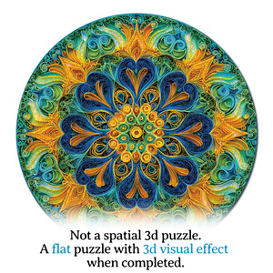 Puzzle personnalisé rond mystique mandala 2026, fabricant de puzzles, puzzle de 1000 pièces pour adultes - Product Image 6