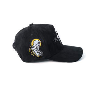 Nuovo Design Cappellino in Camoscio con Motivo Croci di Gesù Personalizzato Ricamo 3D Fodera in Raso Strass Cappello da Baseball Personalizzato con Logo - Product Image 4