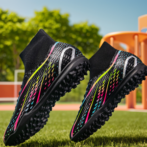 Chaussures <span class=keywords><strong>de</strong></span> football d'entraînement professionnelles à tige haute, vente en gros d'usine, <span class=keywords><strong>pour</strong></span> terrain synthétique (gazon artificiel), printemps automne, unisexe <span class=keywords><strong>pour</strong></span> hommes, femmes et enfants - Product Image 2